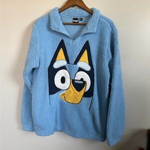 Men's Blue Fleece Sweater